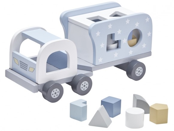 Kids Concept block sorter truck blue