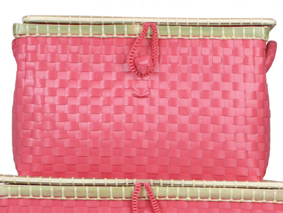 Storage basket in coral by RICE