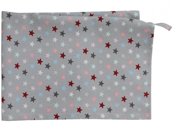 Krasilnikoff tea towel grey small stars multicolour