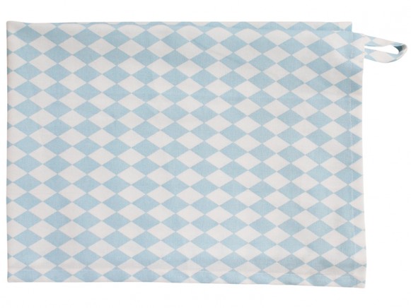 Krasilnikoff tea towel small harlekin blue
