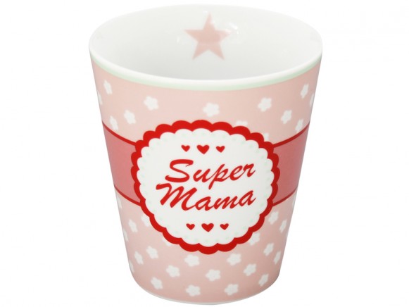Krasilnikoff Happy Mug Super Mama pink