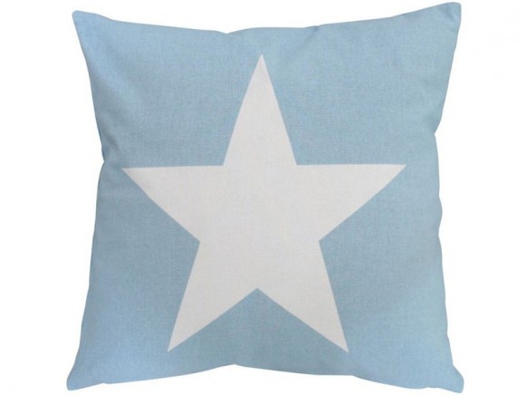 Krasilnikoff cushion cover big star blue