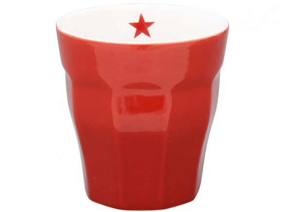 Krasilnikoff latte mug Brightest Star red