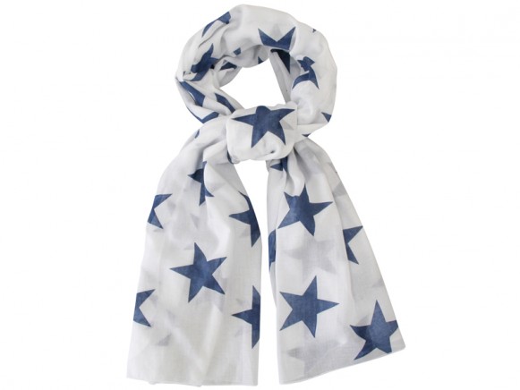 Krasilnikoff scarf mega stars indigo