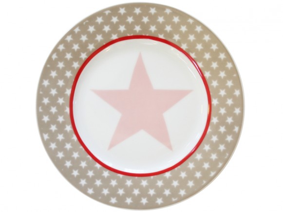 Krasilnikoff plate big star taupe