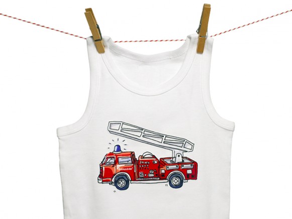 Iron-on patch fire truck by krima & isa