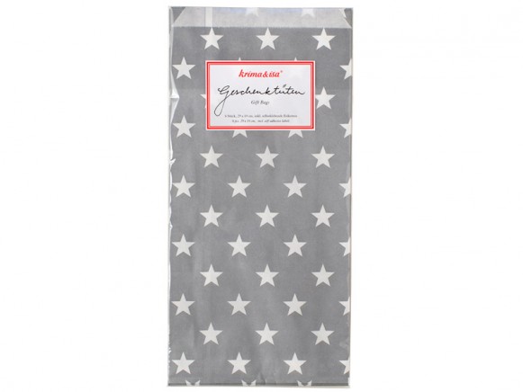 krima & isa gift bags stars grey