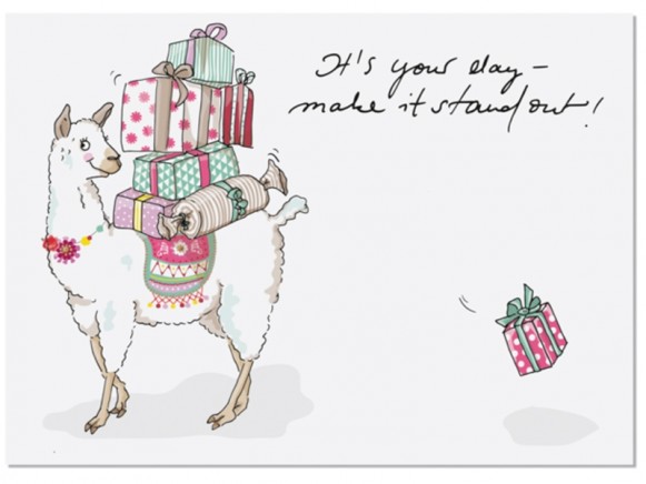 krima & isa postcard ALPAKA "It's your day - make it stand out"