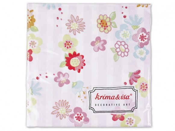 Paper napkins with flowers by krima & isa