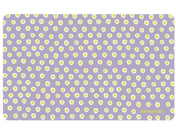 Breakfast plate in purple with yellow dots by krima & isa