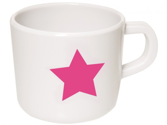 Melamine cup with star in magenta by Lässig