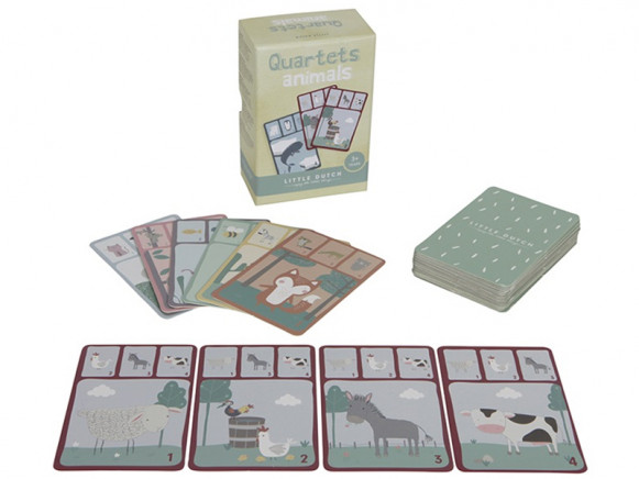 Little Dutch Card Game Quartet ANIMALS