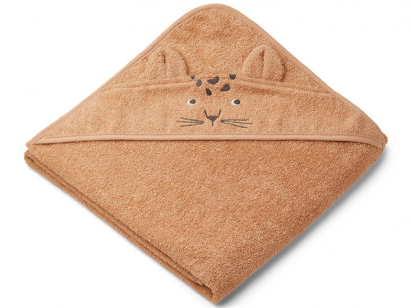 LIEWOOD Hooded Towel AUGUSTA Leopard apricot