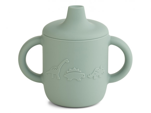 LIEWOOD Silicone Sippy Cup NEIL dino peppermint