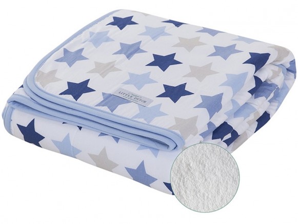 Little Dutch baby blanket mixed stars blue