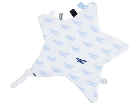 Little Dutch cuddle cloth star airplane blue