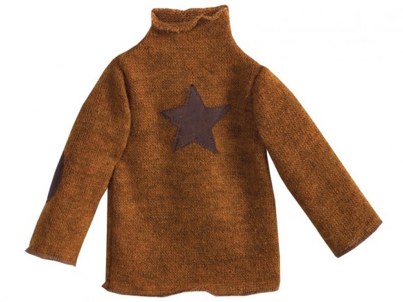 Maileg Sweater With Star brown XL 