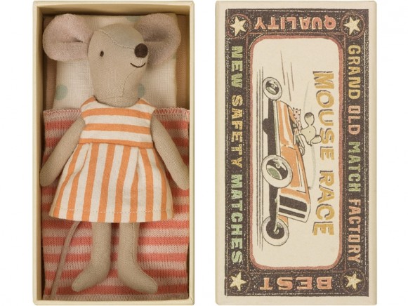 Maileg Mouse Big Sister in Box STRIPED DRESS