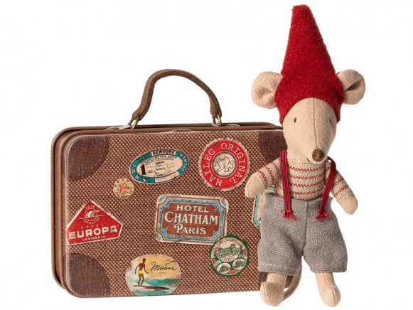 Maileg Christmas Mouse in Suitcase LITTLE BROTHER