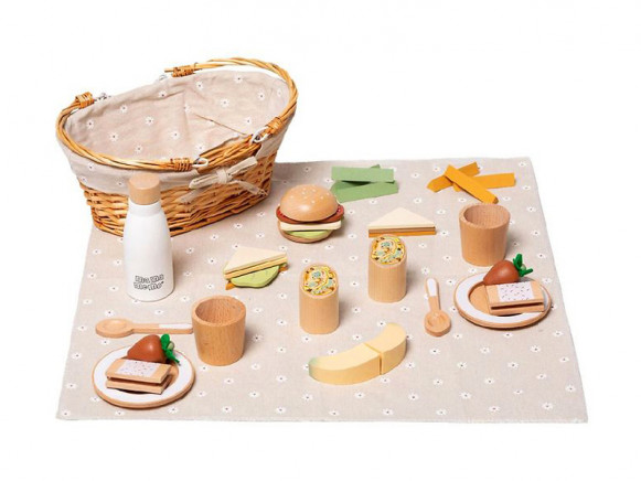 MaMaMeMo Wooden Play Set PICNIC BASKET Limited Edition