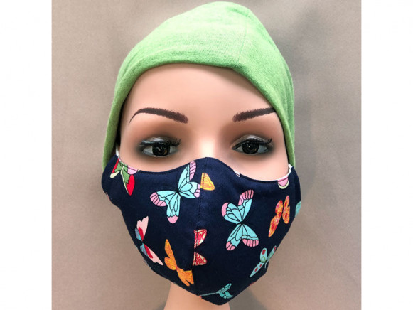 Hickups Fabric Mask TEENS Butterfly blue