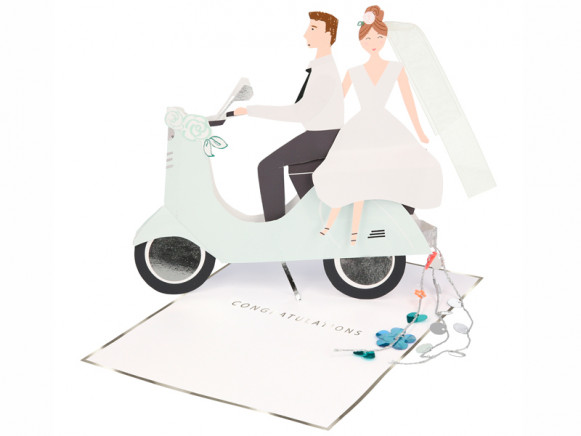 Meri Meri 3D Greeting Card WEDDING COUPLE 