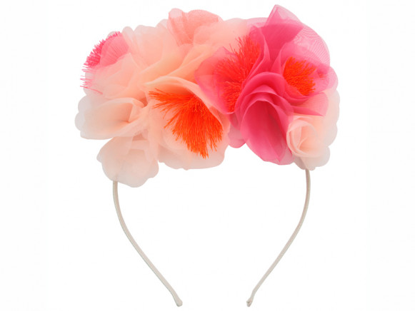 Meri Meri Headband FLOWERS pink