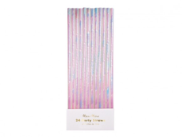 Meri Meri Straws iridescent foil