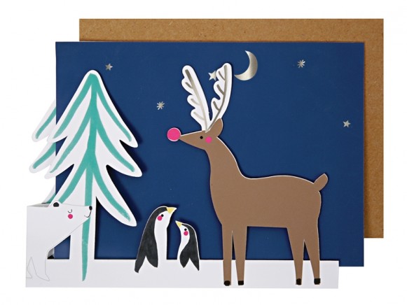 Meri Meri Christmas Card POLAR ANIMALS