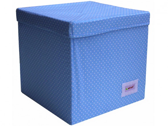 Minene storage box cube blue dots