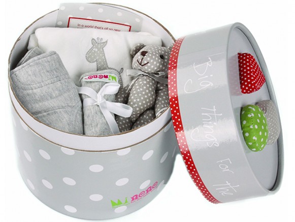 Minene newborn gift box soft shapes grey