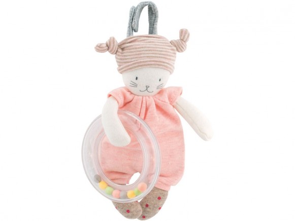 Moulin Roty Ring Rattle Cat Les petits Dodos