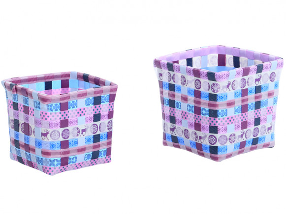 Overbeck and Friends flower baskets Finja purple