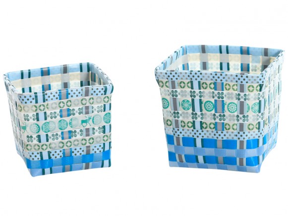 Overbeck and Friends flower baskets Stella turquoise