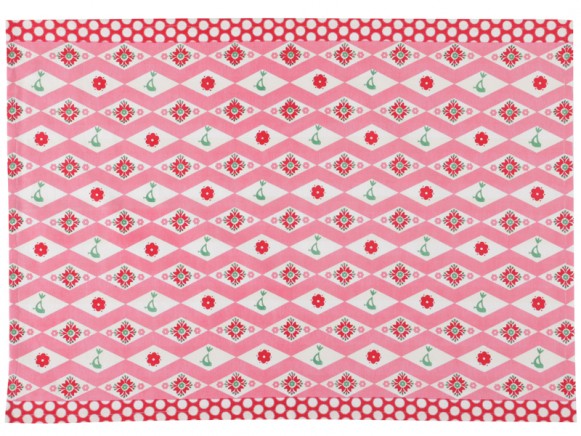 Overbeck and Friends kitchen towel Theresa pink