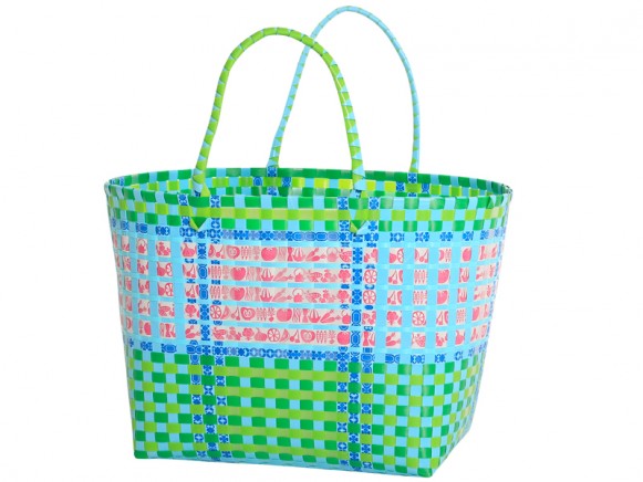 Overbeck and Friends shopping basket Martha green oval