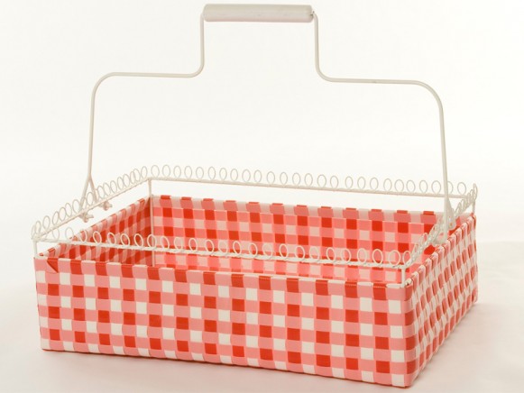 Overbeck and Friends tray red checked