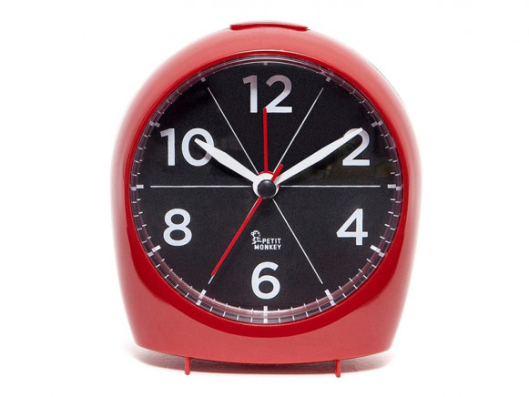 Petit Monkey Alarm Clock SLEEPY WAKEY red