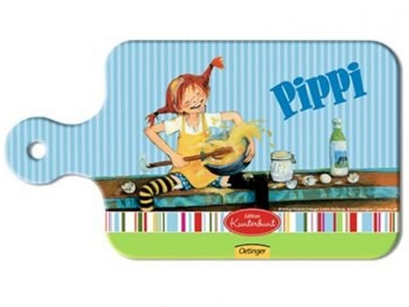 Blue-white striped Pippi Longstocking breakfast tray