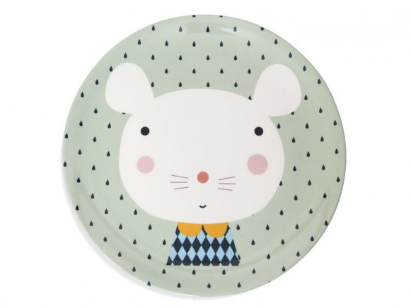Melamine Plate Mouse Drops by Petit Monkey