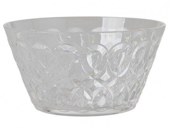 RICE acrylic bowl swirly embossed CLEAR SMALL