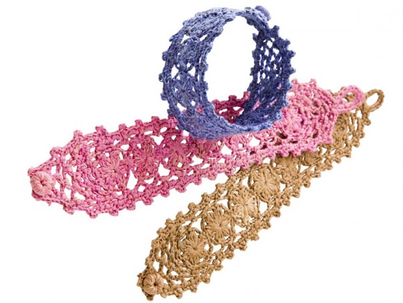 Raffia lace bracelet by RICE Denmark