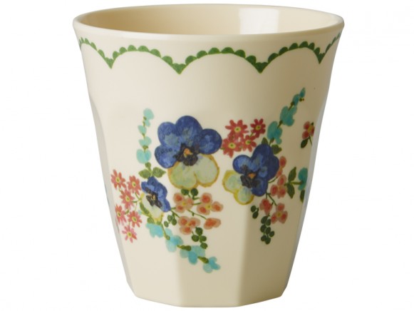 RICE melamine cup flower cream