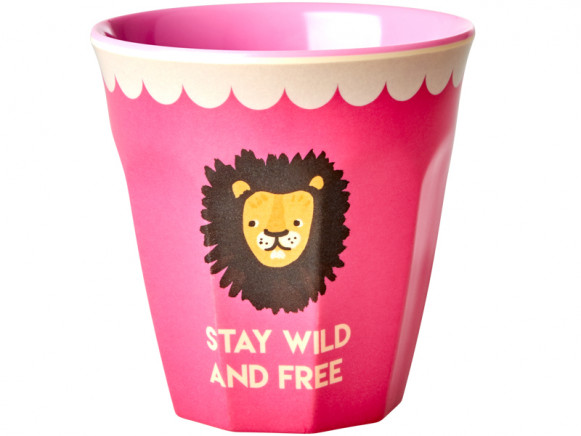 RICE Melamine Cup PINK LION