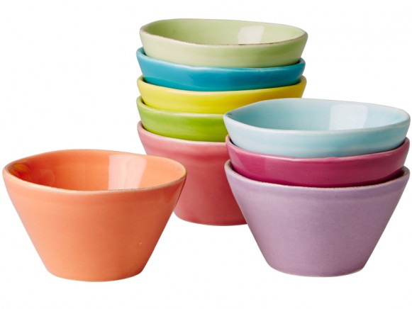 RICE ceramic dipping bowls pastel