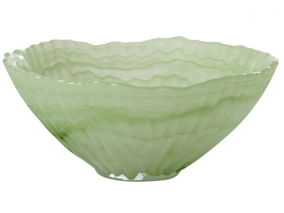 RICE Alabaster glass bowl pastel green