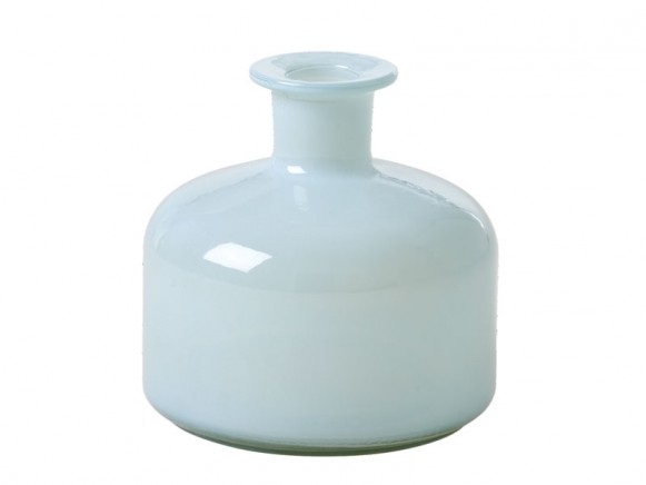 RICE Medium plump glass vase mint