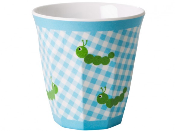 RICE kids melamine cup with caterpillar print