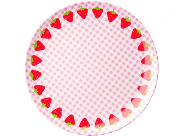 RICE kids melamine plate strawberries