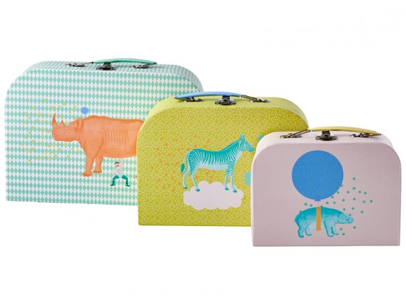 RICE children suitcase set animal print